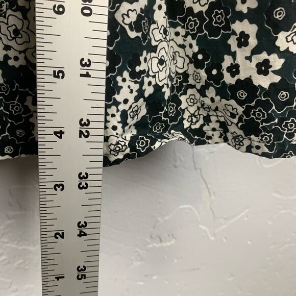 Faithful The Brand Dress Large Black Cream Floral Mini Smocked Romantic - Picture 8 of 10